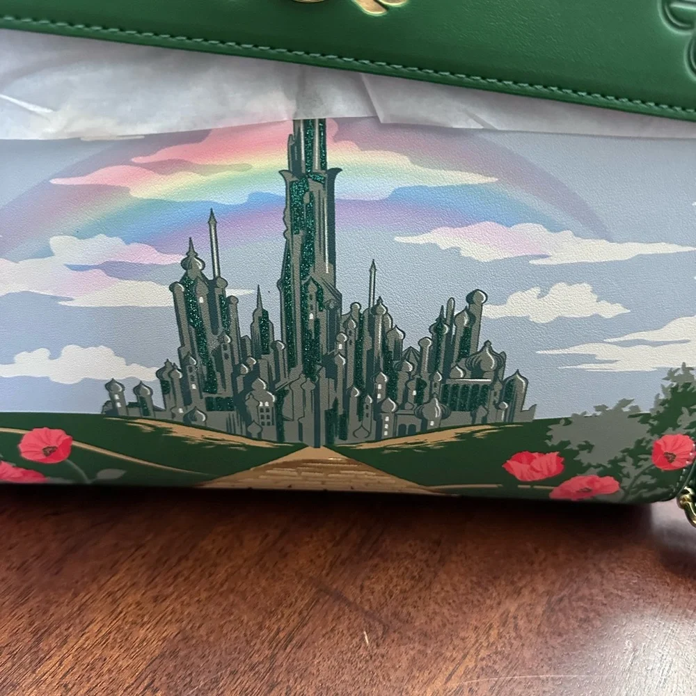 NWT Her Universe Wicked Movie Oz Scenic Crossbody Bag Elphaba Glinda Handbag - Picture 9 of 14